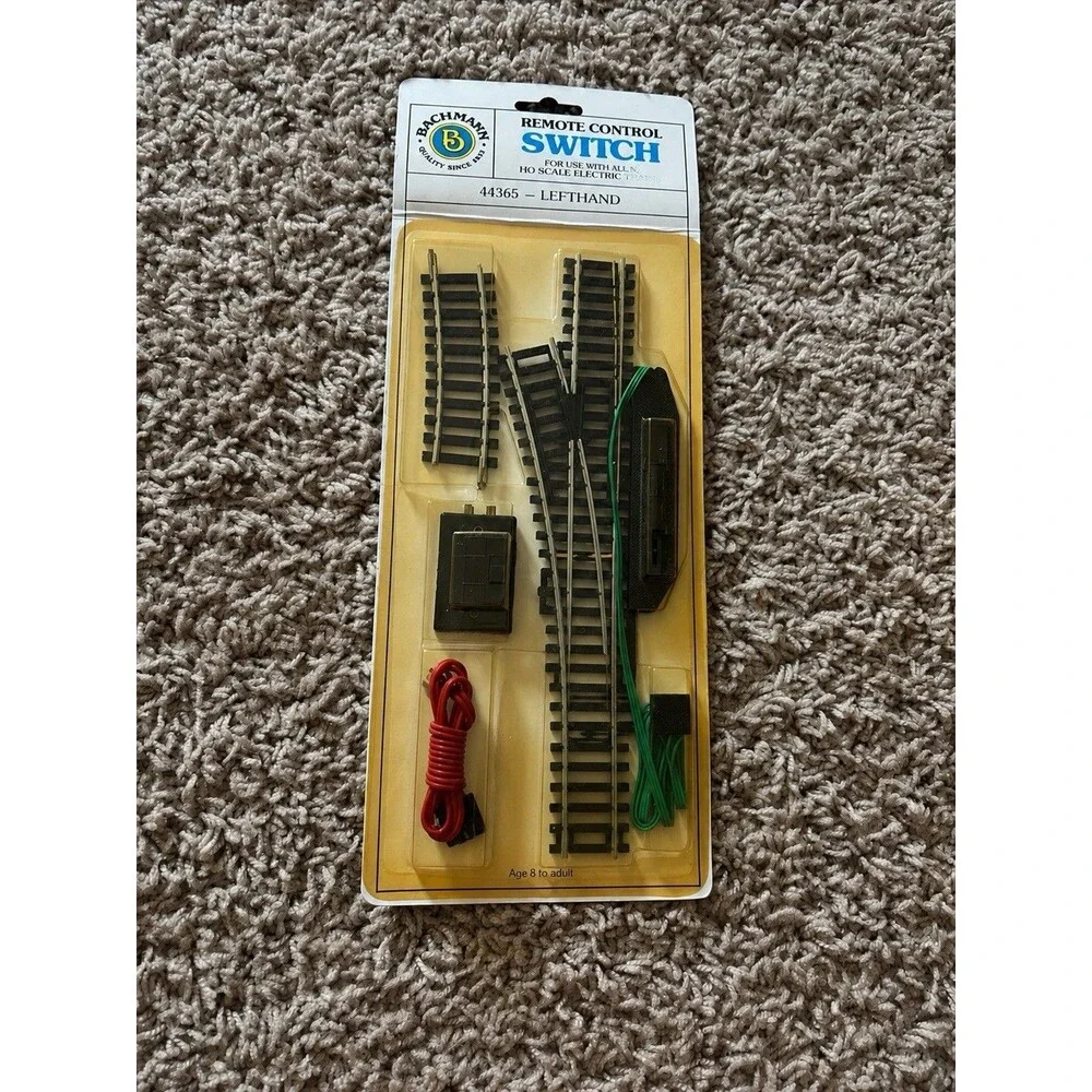 Bachmann 44365 HO Scale Left Hand Remote Control Switch Track Vintage NOS